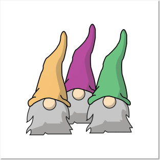 Minimalist Scandinavian Gnomes - Small Posters and Art